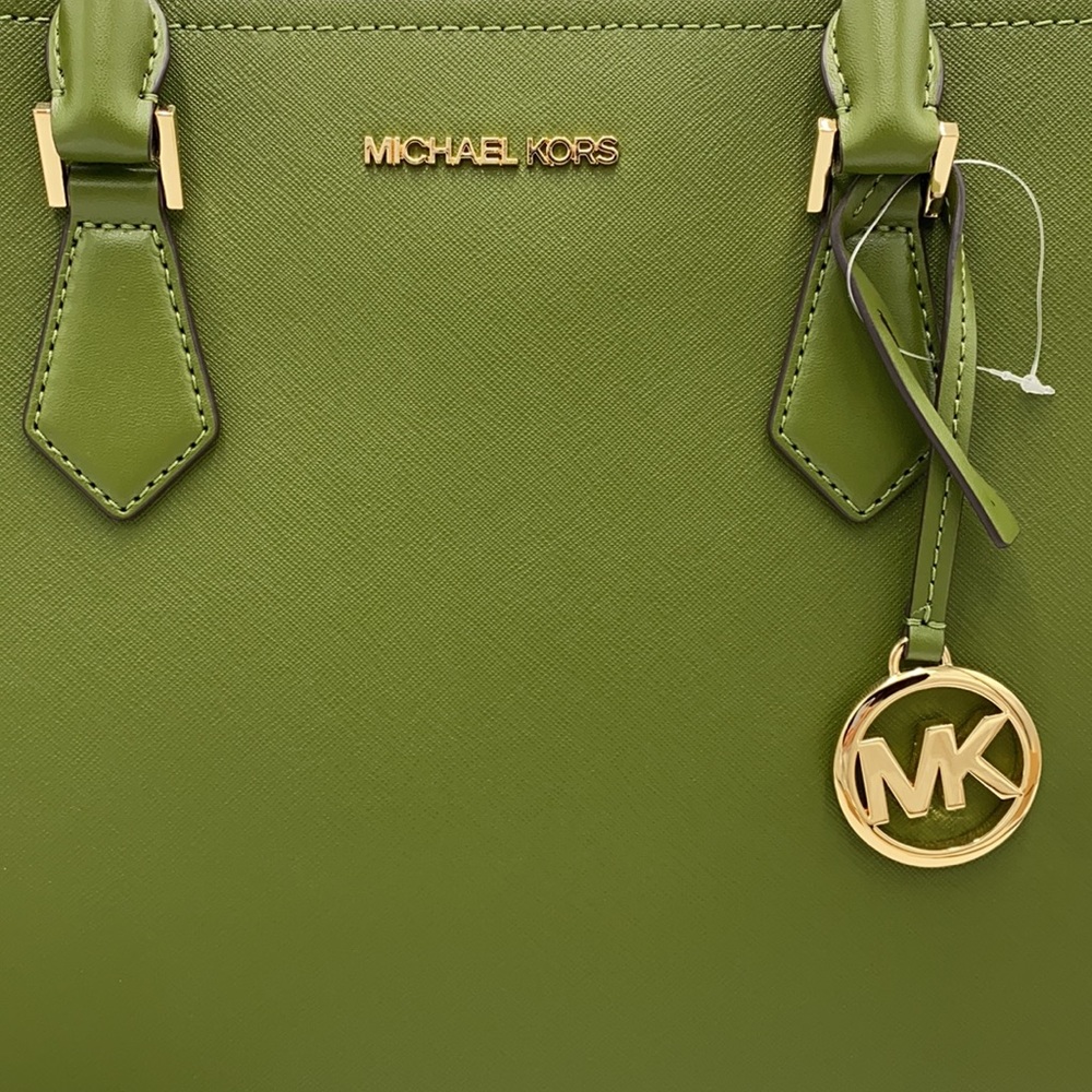 MICHAEL KORS HOPE LARGE SATCHEL EVERGREEN - Picture 14 of 16